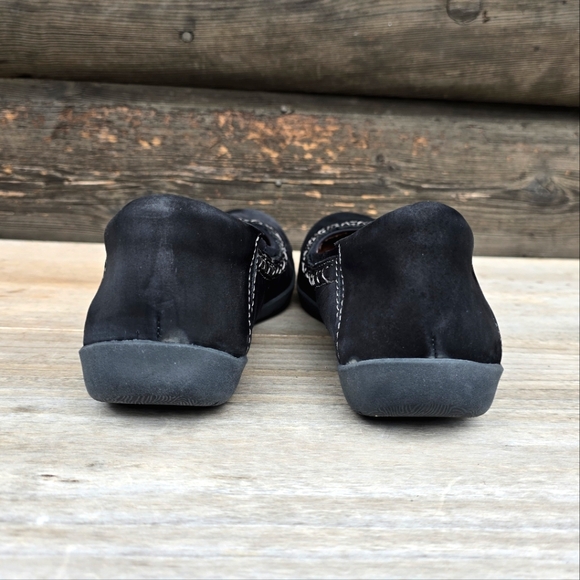 Earth Origins Fable Black Nubuck Leather, Round Toe, Comfort Ballet Flats 10M - Picture 8 of 16